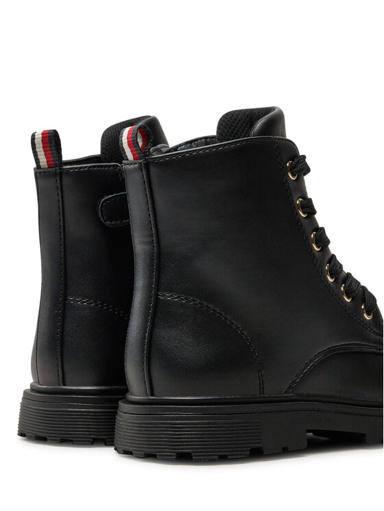 Tommy Hilfiger Pohodni čevlji Tommy Hilfiger Lace-Up Bootie T1A5-33561-1351 S Črna