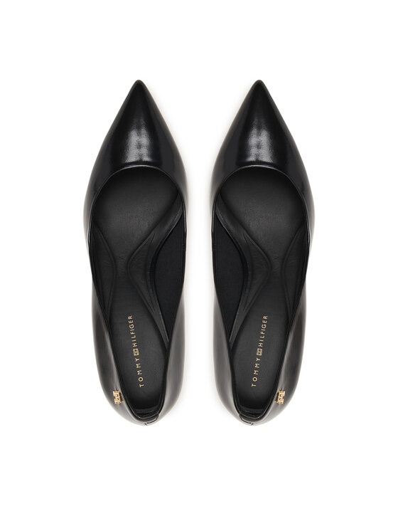 Tommy Hilfiger Pantofi cu toc subțire Tommy Hilfiger Essential Pointed Pump FW0FW09362 Negru