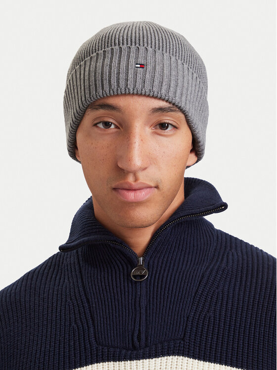 Tommy Hilfiger Čiapka Tommy Hilfiger Flag AM0AM12796 Sivá
