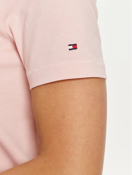 Tommy Hilfiger Tommy Hilfiger Marškinėliai Script WW0WW42589 Rožinė Regular Fit
