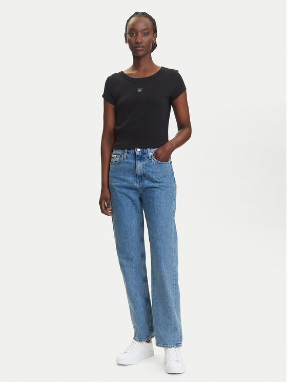 Calvin Klein Jeans Calvin Klein Jeans Marškinėliai LV047C200G Juoda Slim Fit