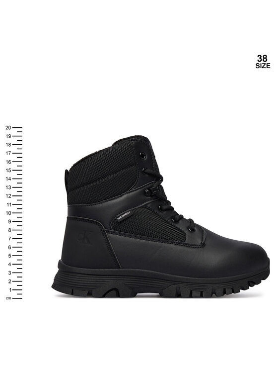 Calvin Klein Μπότες Χιονιού Calvin Klein Lace-Up Bootie V3X5-83190-1485 D Μαύρο