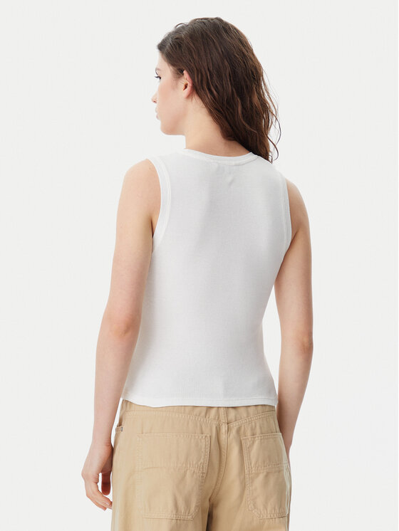 Tommy Jeans Tommy Jeans Top DW0DW21369 Bijela Slim Fit