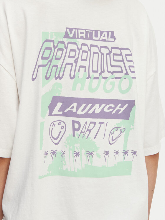 HUGO HUGO Camiseta Tee 50560784 Blanco Oversize