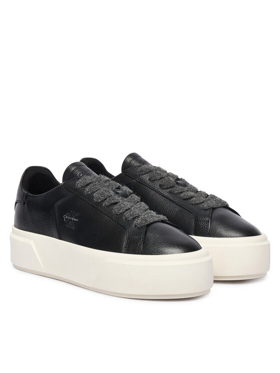 Calvin Klein Sneakers Calvin Klein Flatform Laceup Lth Wl HW0HW03229 Negru