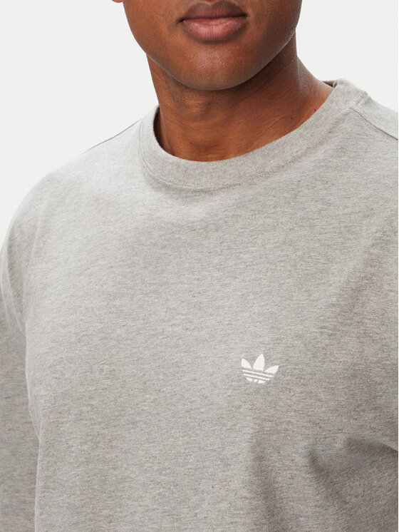 adidas adidas Футболка Trefoil Essentials IA7533 Світло-сірий Regular Fit
