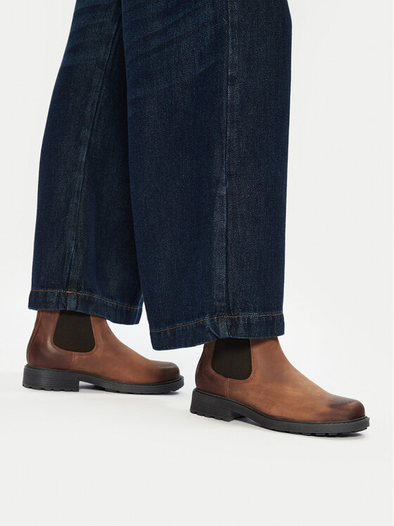 Clarks Kotníková obuv s elastickým prvkem Clarks Orinoco2 Lane 261747824 Hnědá