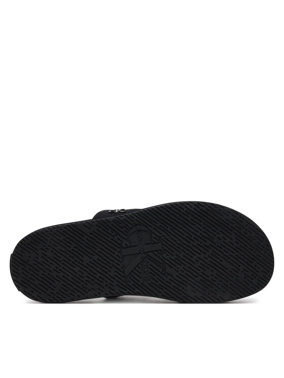 Calvin Klein Jeans Чехли Calvin Klein Jeans Flat Molded Dbl Bar Sandal Cv YM0YM01222 Черен