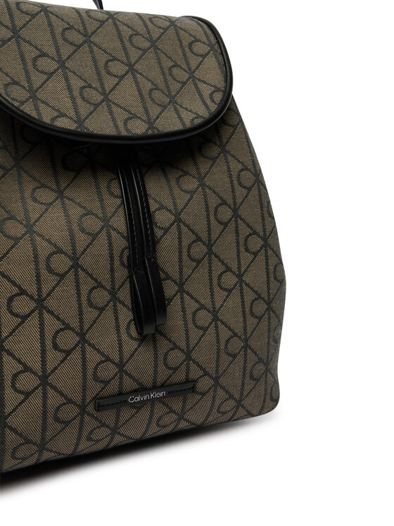 Calvin Klein Раница Calvin Klein Emblem Aop Jacquard Backpack LV04F3536G Кафяв