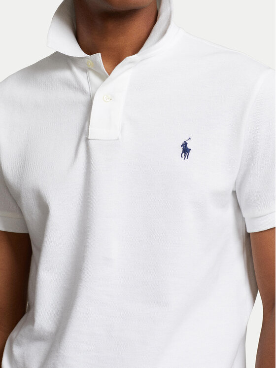 Polo Ralph Lauren Polo Ralph Lauren Polo marškinėliai Core Replen 710666998 Balta Custom Slim Fit