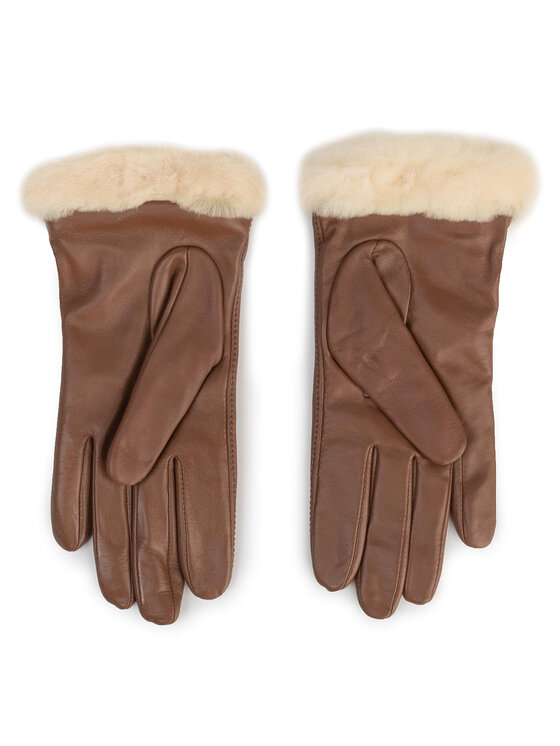 Ugg Guanti da donna Ugg W Classic Leather Logo Glove 19034 Marrone