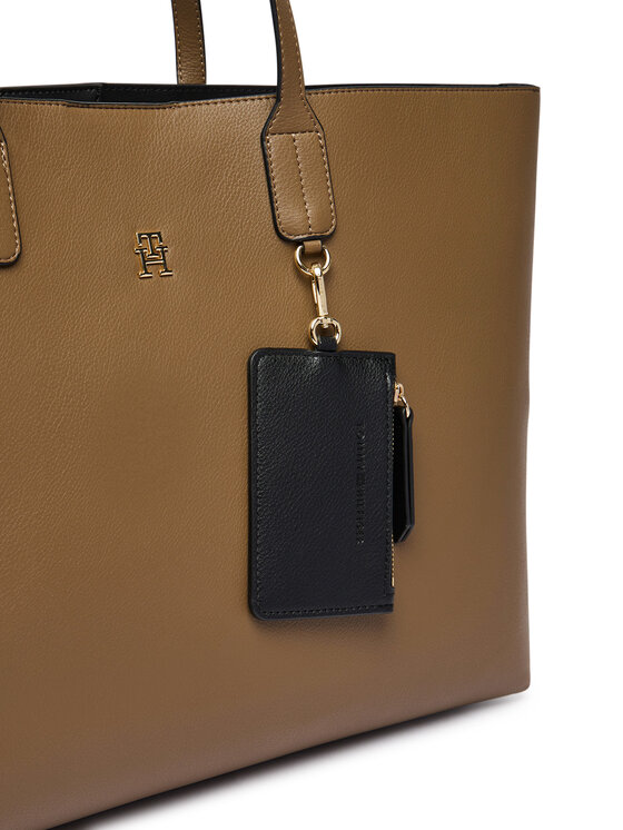 Tommy Hilfiger Torbica Tommy Hilfiger Th Icon Tote AW0AW18173 Smeđa