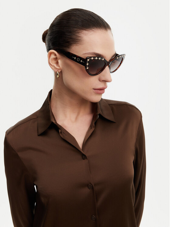 Guess Saulesbrilles Guess GU00163 Brūns