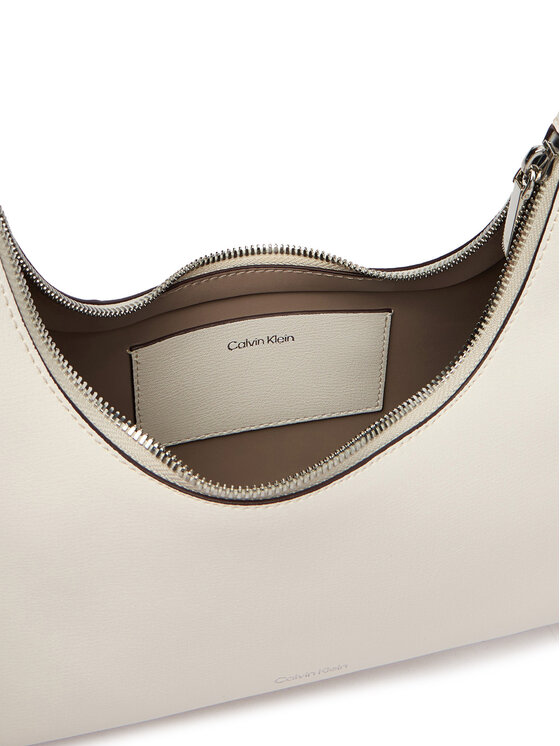 Calvin Klein Ročna torba Calvin Klein Foil Logo Conv Shou?Lder Bag LV04F3272G Bela