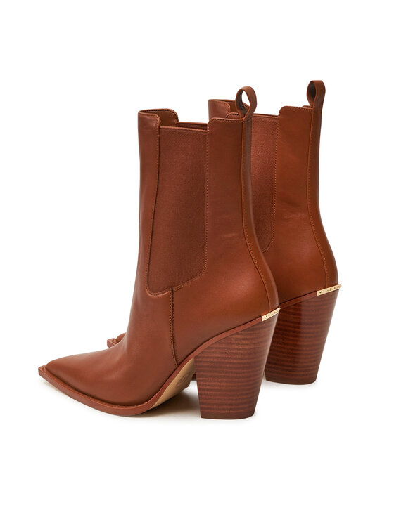 Michael Kors Kaubojiški batai Michael Kors Leni Leather Boot 40T4LNHE5L Ruda