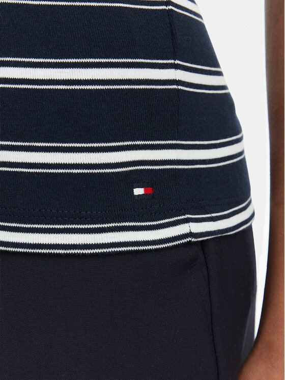 Tommy Hilfiger Tommy Hilfiger Top Multistripe WW0WW50025 Azul marino Slim Fit