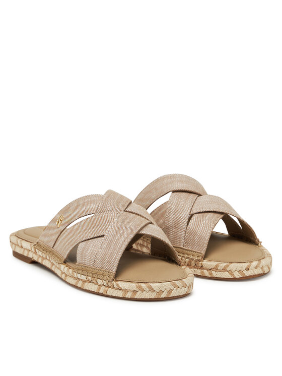 Tommy Hilfiger Espadrilės Tommy Hilfiger Chambray Espadrille Mule FW0FW08501 Smėlio