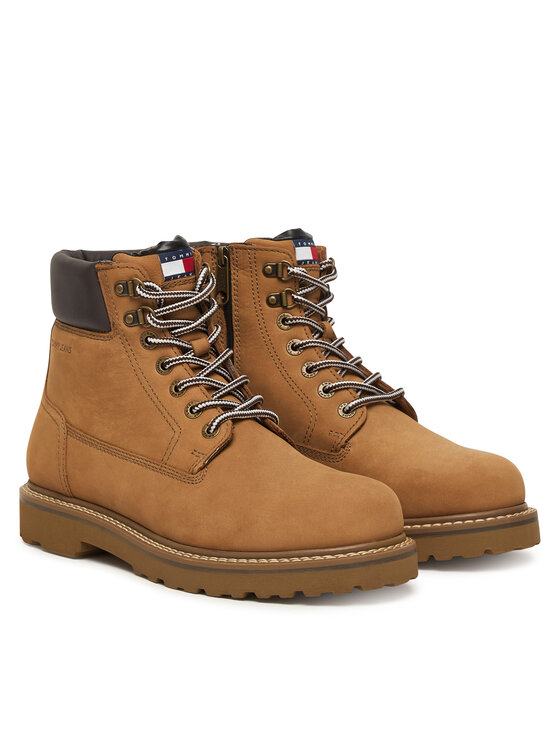 Tommy Jeans Trappers Tommy Jeans Archive '01 Boot Hi Nubuck Wl Wr EM0EM01783 Maro deschis