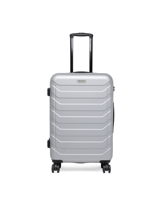 GINO ROSSI Walizka średnia Gino Rossi GIN-M-003-05-SILVER Srebrny