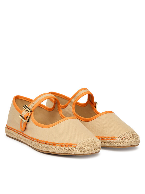 Tommy Hilfiger Espadryle Tommy Hilfiger Buckle Maryjane Espadrille FW0FW09239 Beżowy