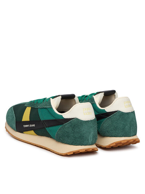 Tommy Jeans Sneakersy Tommy Jeans Retro Runner Archive Open Mesh EM0EM01715 Zielony
