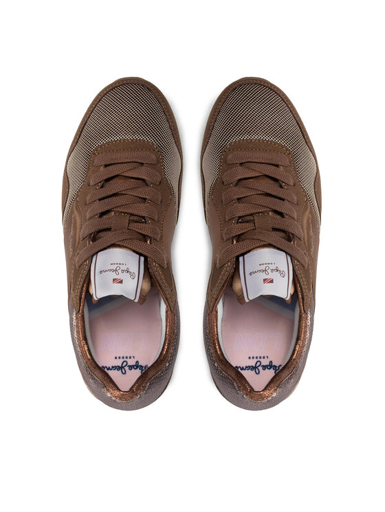 Pepe Jeans Снікерcи Pepe Jeans London W Sequins PLS31382 Коричневий