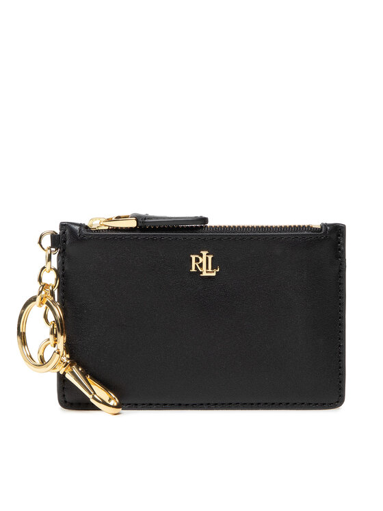 LAUREN RALPH LAUREN Pouzdro na kreditní karty LAUREN RALPH LAUREN Zip Card Cas 432876731002 Černá