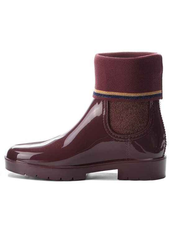 Tommy Hilfiger Botas de agua Tommy Hilfiger Knitted Sock Rain Bo FW0FW03565 Guinda/burdeos