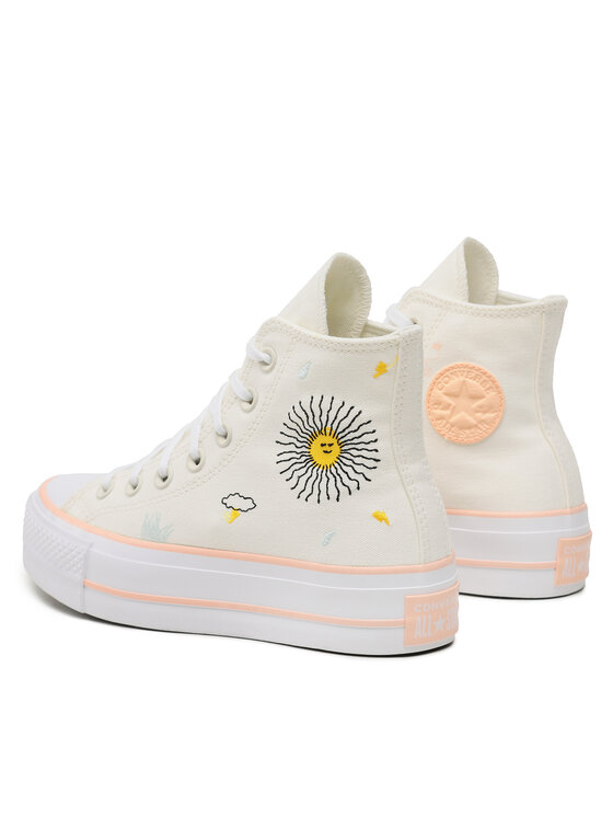 Converse Trampki Converse Chuck Taylor All Star Lift Hi A03516C Écru