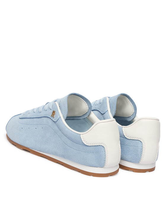 Tommy Hilfiger Superge Tommy Hilfiger Th Bella Low Runner Suede FW0FW09189 Svetlo modra