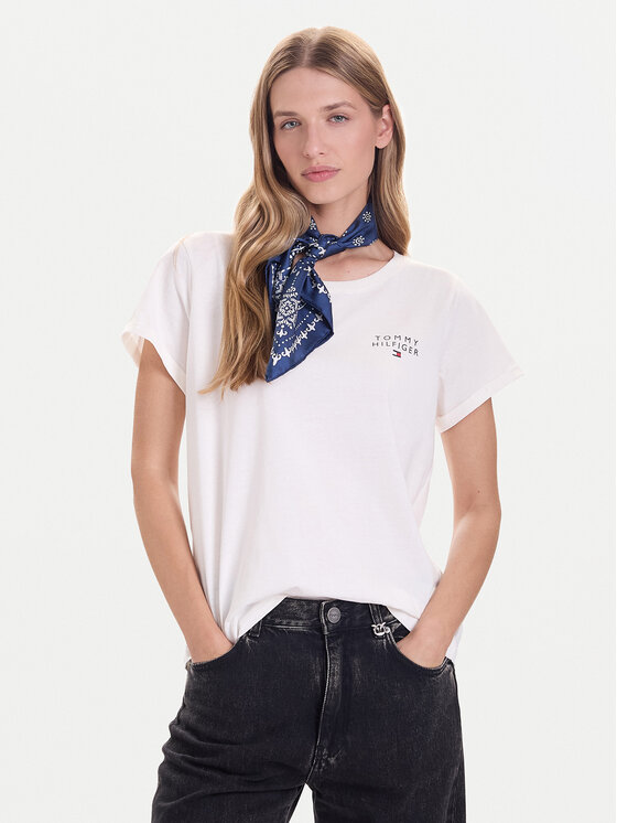 Tommy Hilfiger Tommy Hilfiger Camiseta UW0UW04525 Beis Relaxed Fit