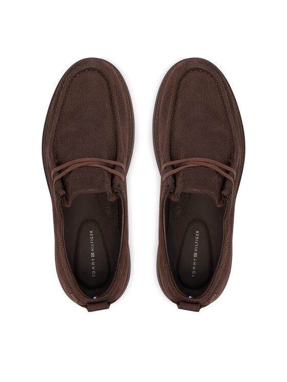 Tommy Hilfiger Polobotky Tommy Hilfiger Comfort Nubuck Moc Toe Shoe FM0FM05975 Tmavě hnědá