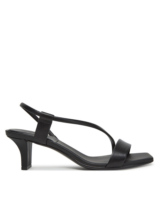 Calvin Klein Sandalias Calvin Klein Heel Sandal 50 Squared Lth HW0HW02534 Negro