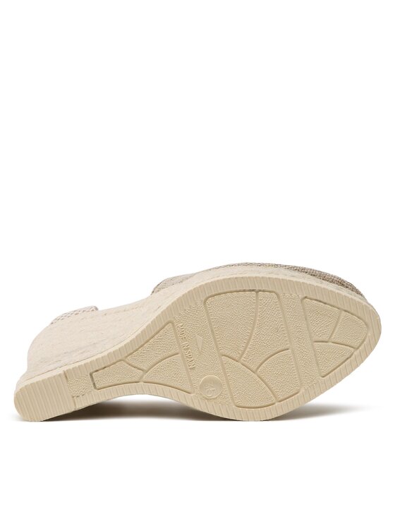 Manebi Еспадрильї Manebi Heart-Shaped Wedge Espadrilles O 7.1 WH Бежевий