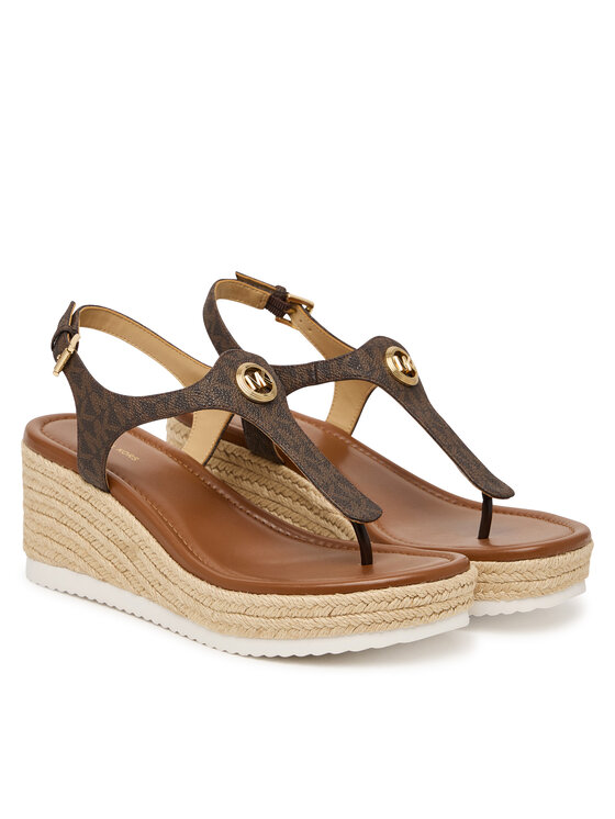 MICHAEL Michael Kors Еспадрильї MICHAEL Michael Kors Val Thong Wedge 40S6VAMS1B Коричневий