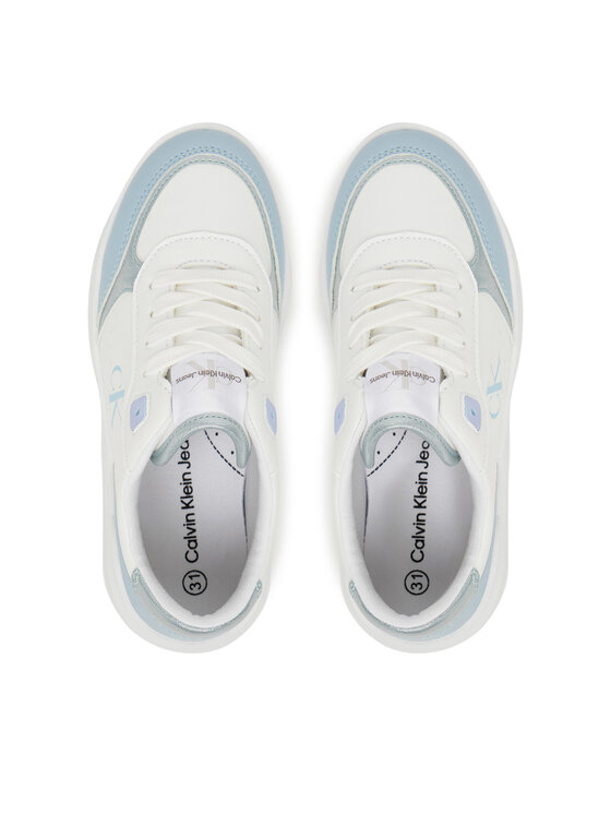 Calvin Klein Jeans Laisvalaikio batai Calvin Klein Jeans Low Cut Lace-Up V3A9-82020-1355 Balta