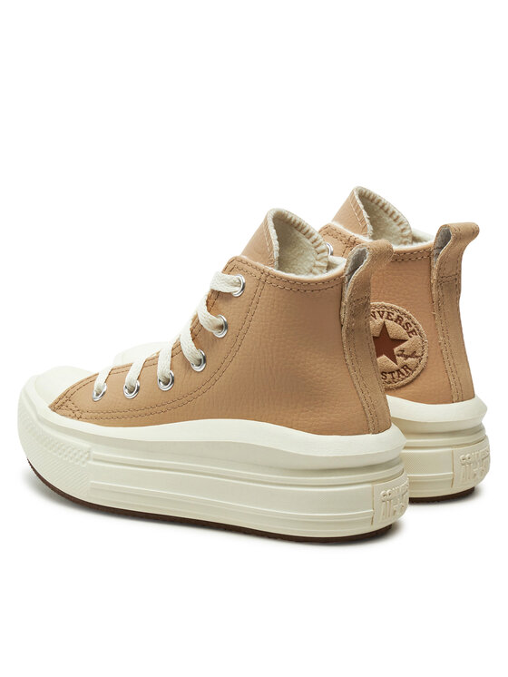 Converse Modne superge Converse Chuck Taylor All Star Move Platform Leather A09262C Bež