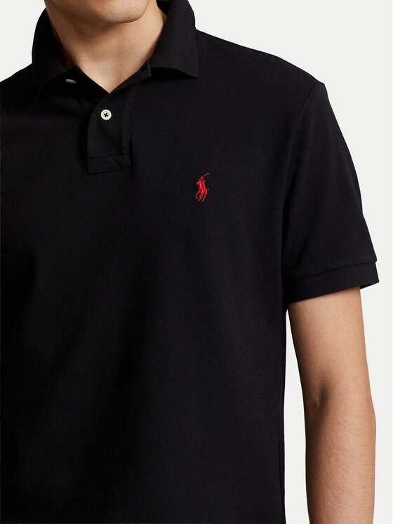 Polo Ralph Lauren Polo Ralph Lauren Поло Core Replen 710795080 Чорний Slim Fit