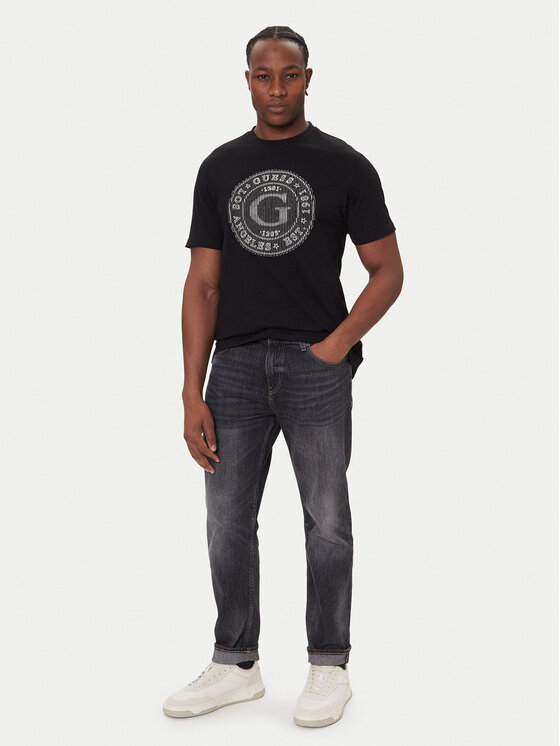 Guess Guess Футболка M5BI15 K8FQ4 Чорний Regular Fit