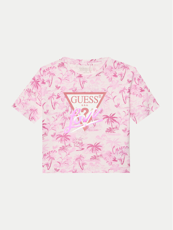 Guess Guess Футболка J5GI10 K6YW4 Рожевий Regular Fit