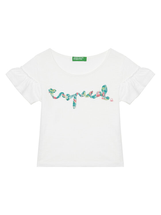 United Colors Of Benetton United Colors Of Benetton Футболка 38V4G10JI Білий Regular Fit