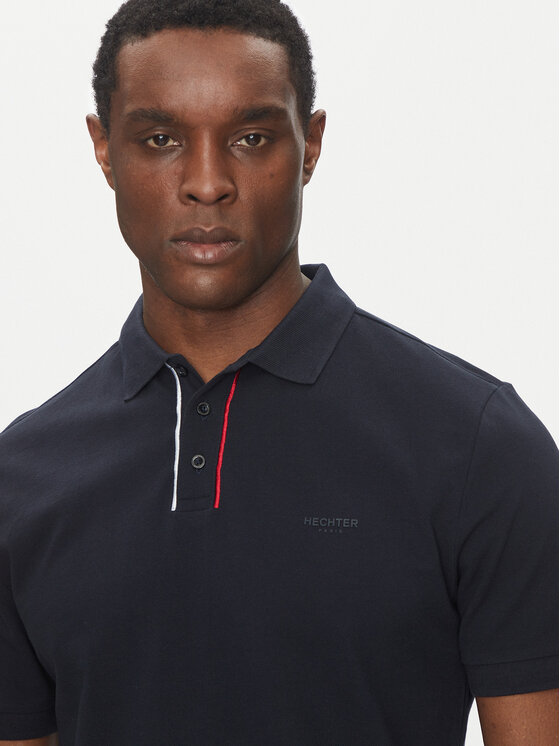 Hechter Paris Hechter Paris Polo marškinėliai Pique H-Eco 74013 151902 Tamsiai mėlyna Regular Fit