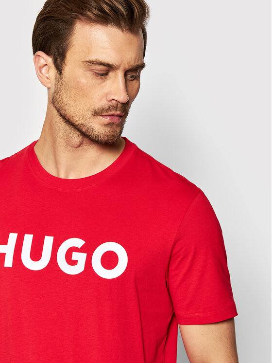 HUGO Hugo Majica Dulivio 50467556 Rdeča Regular Fit