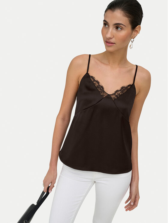 ONLY ONLY Top Faraya 15380254 Marrón oscuro Regular Fit