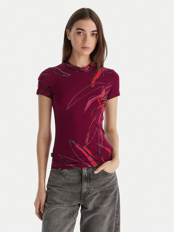 Desigual Desigual Camiseta Lala 25WWTK16 Guinda/burdeos Regular Fit