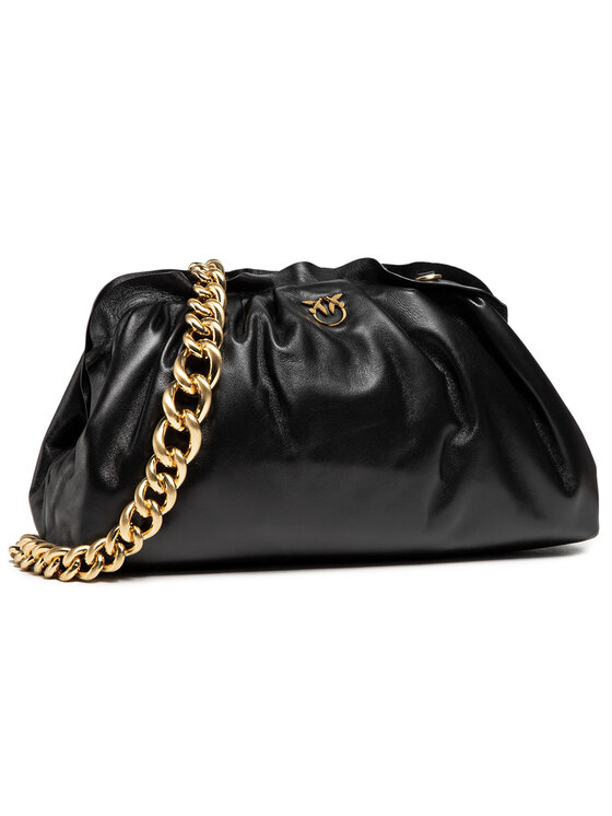 PINKO Soma Pinko Maxi Chain Clutch Fraimed Chain C PE 21 PLTT 1P237 Y6Y8 Melns