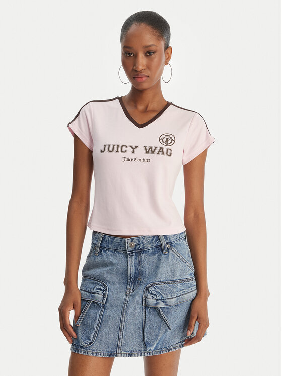 Juicy Couture Juicy Couture Camiseta Juicy Wag JCWCT126319 Rosa Slim Fit