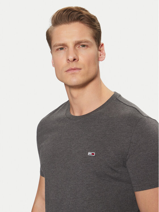 Tommy Jeans Tommy Jeans T-shirt Jaspe DM0DM20363 Siva Slim Fit