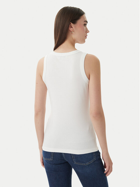 Luisa Spagnoli Luisa Spagnoli Top Bordo 543281 Blanco Slim Fit