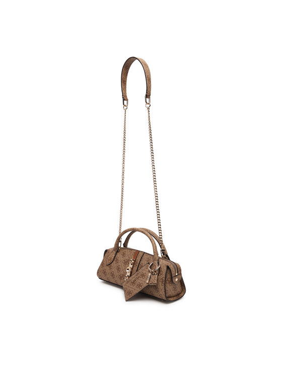 Guess Torebka Guess Yvonne Logo Mini HWSG23 78760 Brązowy jasny